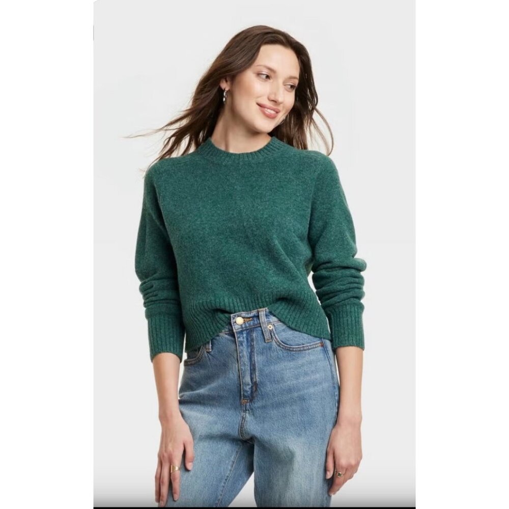 Women’s Pullover Sweater Size Large L Crewneck Textured Knit Universal Thread